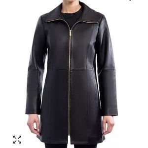 **SOLD**NWT Leather Jacket 3/4 Length